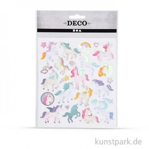 Sticker - Einhörner, 15x16,5 cm Gratis Versand