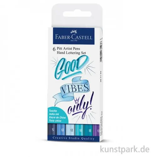 Premium Faber-Castell PITT Artist Pen Handlettering - 6er Set Good Vibes