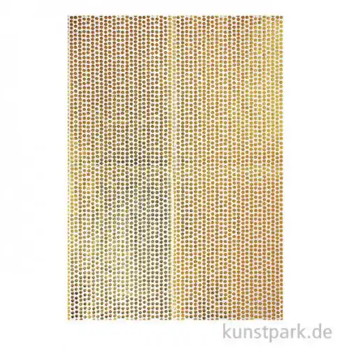 Decoupage Papier - Metallisch Gold Punkte, 3 Stück Rabatt