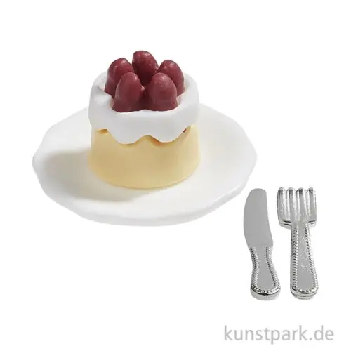 Mega-Angebot Miniatur Kuchenteller, 4-teilig, 2,5 cm