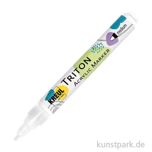 KREUL TRITON Acrylic Marker, Medium 1-3 mm, Weiß Preisknaller
