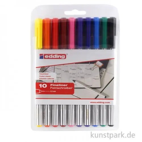 edding 89 Office Liner EF Set, Etui mit 10 Farben Letzte Chance