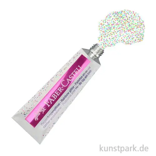 Faber-Castell Glitzer Gel für Deckfarben, Regenbogen, 2 x 12 ml Neue Ware