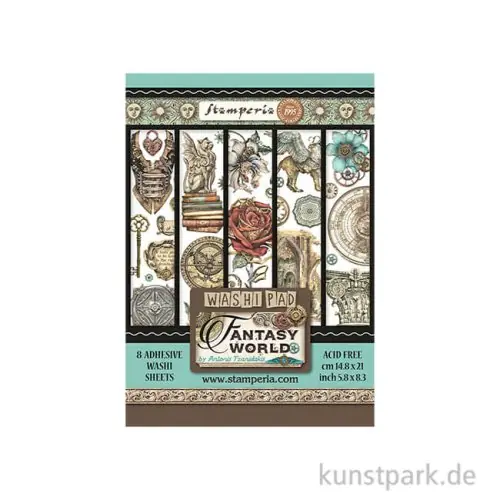 Stamperia Washi Pad - Sir Vagabond in Fantasy World, 8 Blatt, A5 Sale