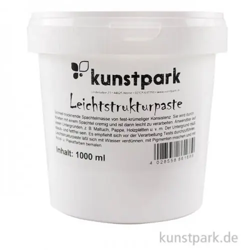 kunstpark Struktur-Leicht-Acryl, 1 Liter Kostenfreie Lieferung