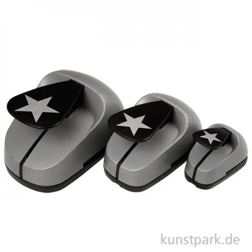 Motivstanzer XXL Stern, Größe 25+49+75 mm, 3 Stück sortiert Sale