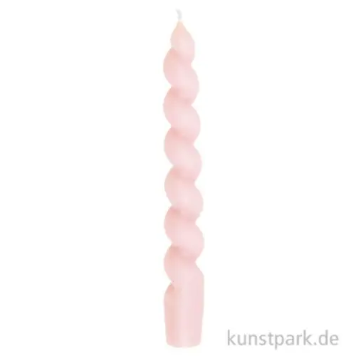Neuheit Spiralkerze - Soft Mauve, Höhe 18,5 cm