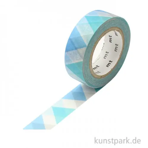 Bestpreis MT Masking Tape Triangle and Diamond Blue - 15 mm, 7 m Rolle