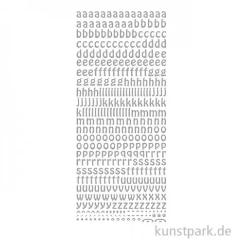 Beliebt Kreativ Sticker - Buchstaben klein, Silber, 10 x 23 cm