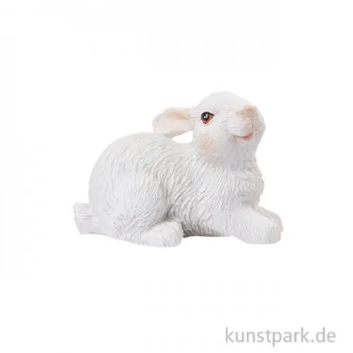 Schneller Versand Mini Hase - Weiß, 3,5 cm
