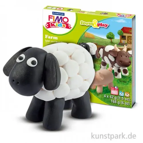FIMO Kids Form & Play - Farm, 4 x 42 g + Zubehör Letzte Chance