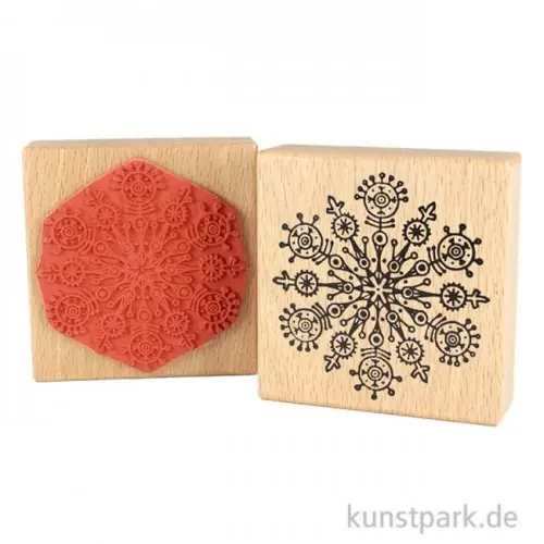 Stempel - Schneeflocken Mandala - 8x8 cm Preiswert