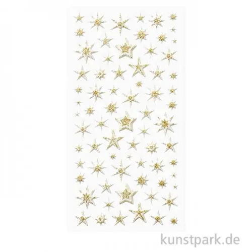 Softy Sticker - Sterne, Gold Echt