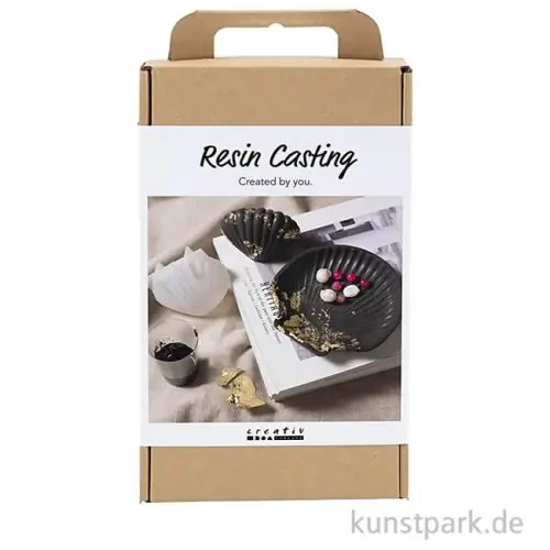 DIY Set - Muschelschale + Deko Gießen, Schwarz, Gold Sonderaktion