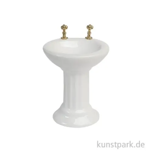 Kostenloser Rückversand Miniatur Waschtisch, Porzellan, 5 x 4,8 x 7,3 cm