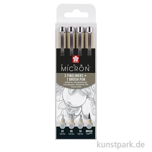 Jetzt Zugreifen Sakura PIGMA Micron Set - 4 Strichstärken, Kaltgrau hell