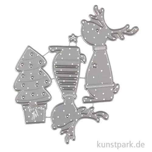 Stanzschablonen Set - Rentierfreunde, 4 Stück Jetzt Bestellen