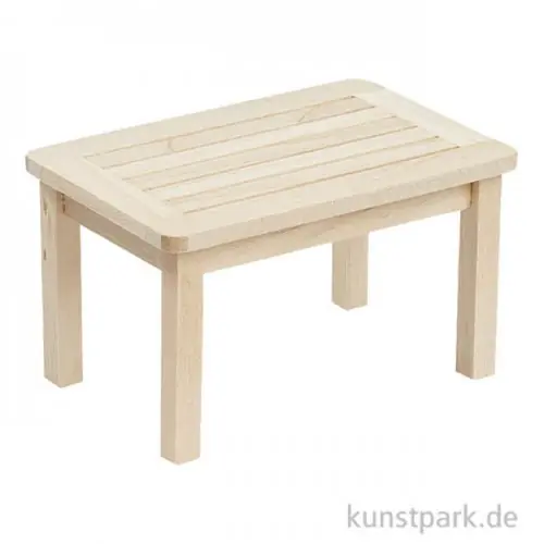 Miniatur Tisch, Holz, Natur, 7,5 x 4,8 x 4,3 cm Sale