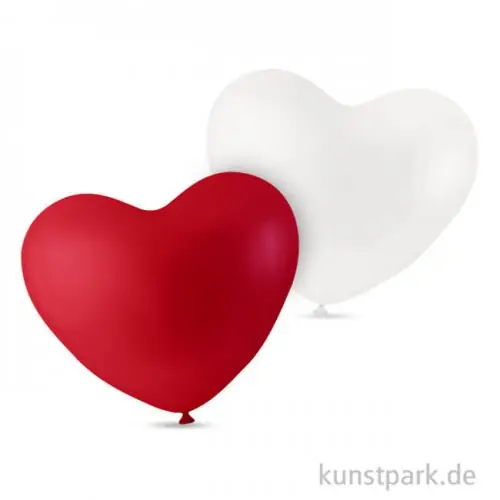 Luftballons in Herzform, 8 Stück Super-Preis