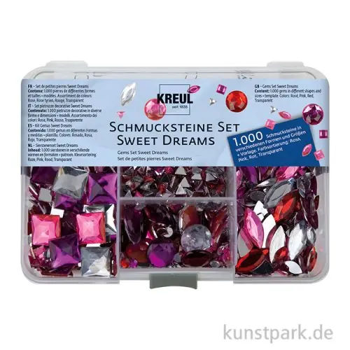 KREUL Schmucksteine Set - 1000 Teile, Sweet Dreams Bestpreis