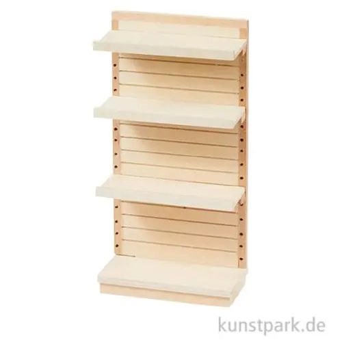 Markenware Miniatur Steckregal, Holz, Natur, 8 x 3,8 x 16 cm