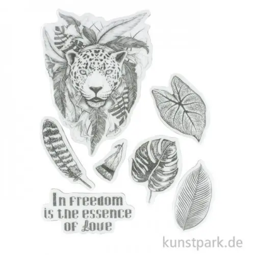 Aktuell Stamperia Natural Rubber Stamp - Amazonia Jaguar