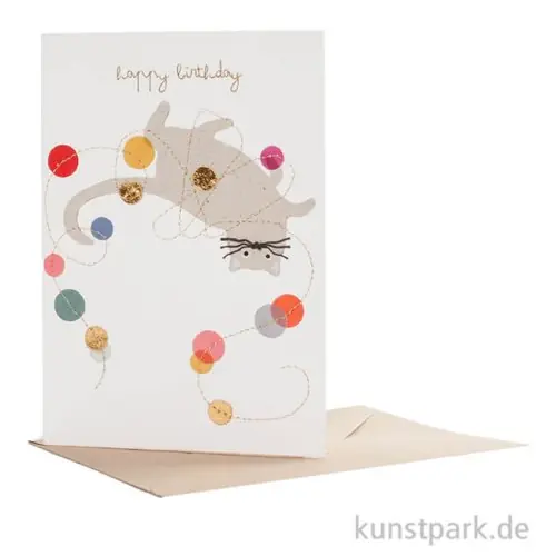 Good old friends - Crazy Cat Karte, Happy Birthday Preisknaller