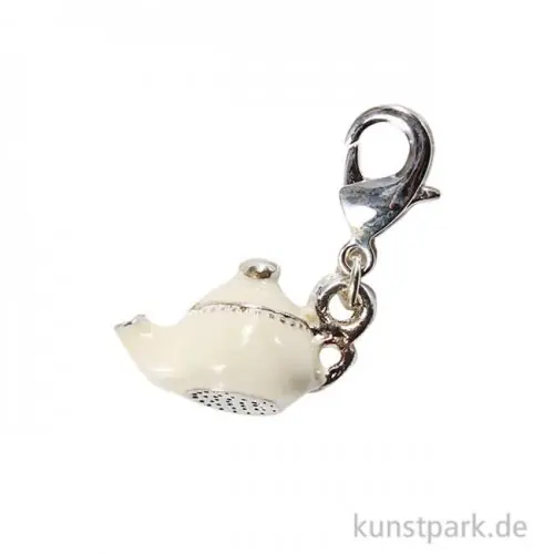 Zertifiziert Anhänger Teekanne - Weiß