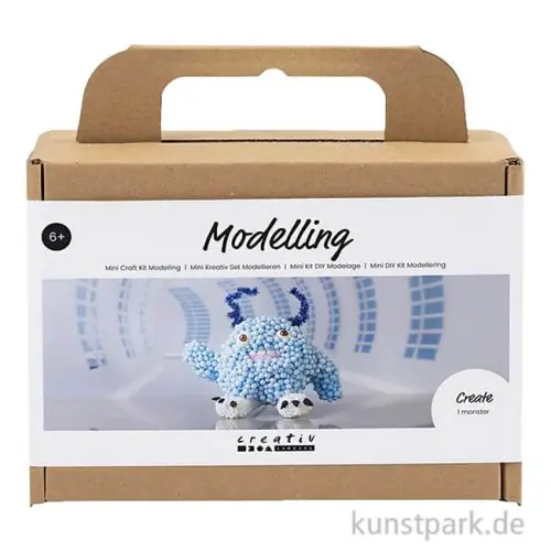 Mini Bastelset - Monster Modellieren, Hellblau Mega-Angebot