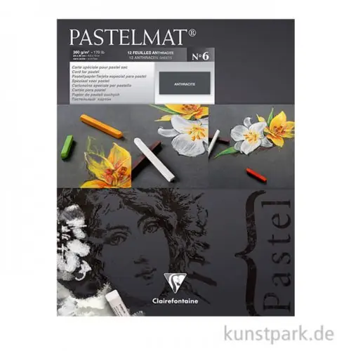 Clairefontaine Pastelmat - Anthrazit, 24 x 30 cm Geld-Zurück-Garantie