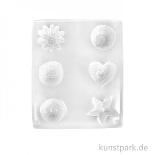 Weltweiter Versand Gießform - 6 Petit Fours, 4 - 4,5 cm