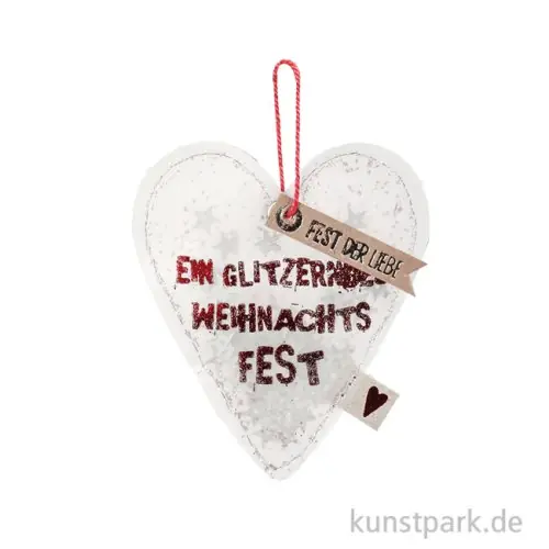 Jetzt Kaufen Good old friends - Winter Glitzer Ornament, Herz