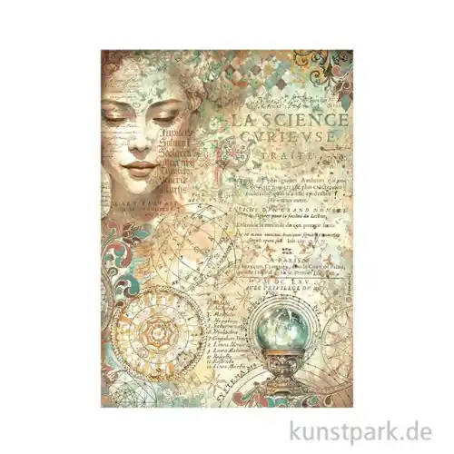 Sofort Bestellen Stamperia Reispapier - Fortune Face, DIN A4