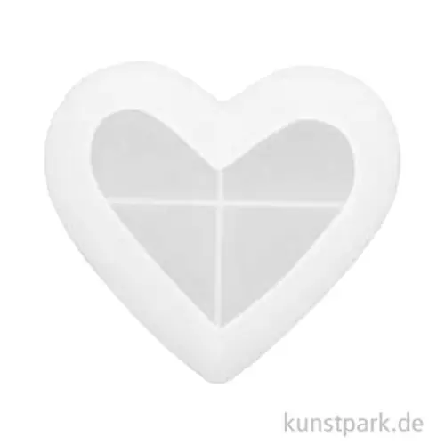 Zertifiziert Silikonform Schale Herz, 11,5 x 12,5 cm