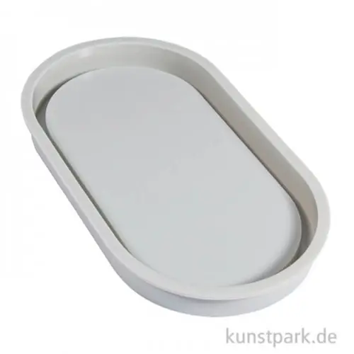 Silikon Gießform - Untersetzer Oval, 17,8 x 9,5 x 1,6 cm Ab Werk