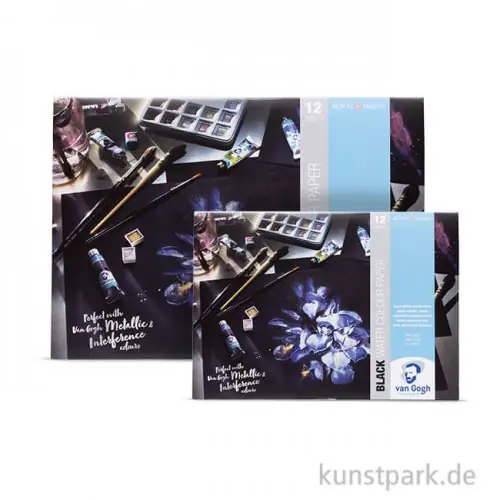 Top-Qualität Talens VAN GOGH Black Watercolour Paper Pad, 12 Blatt, 360g