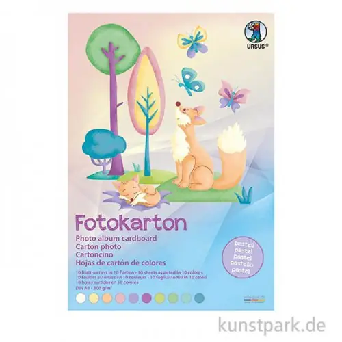 Sale Fotokarton DIN A3, Pastellfarben,10 Blatt, 300g