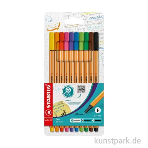 Weltweiter Versand STABILO Point 88 Fineliner 10er Etui