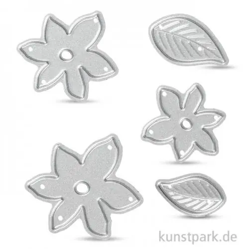 Preiswert Stanzform - Blüten und Blätter, Größe 5,5x5,1 cm