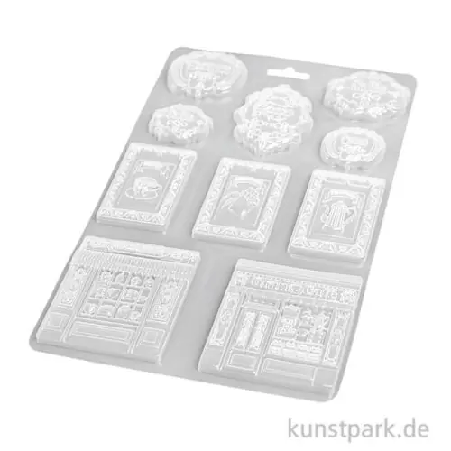 Geld-Zurück-Garantie Stamperia Soft Mould (Gießform) - Coffee and Chocolate Plates, A4