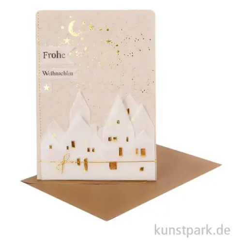 Good old friends - Winter Silhouetten Karte, Frohe Weihnachten Kracherpreis