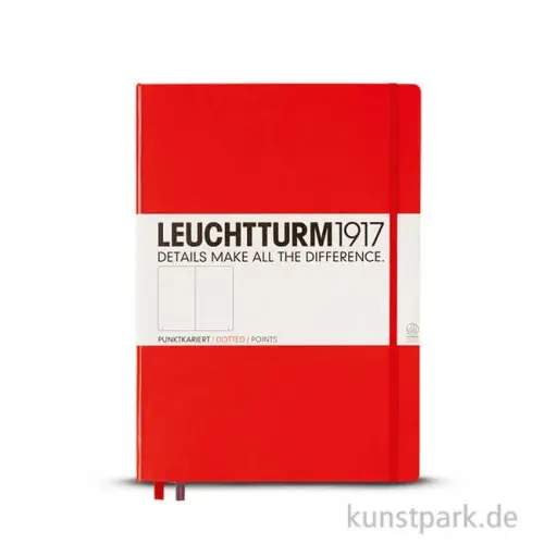 Jetzt Kaufen Leuchtturm Notizbuch Hardcover - Rot - Dotted