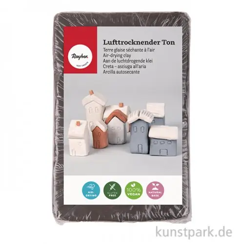 Lufttrocknender Ton, Grau, 1 kg Preisreduziert