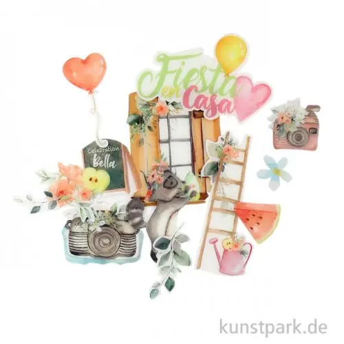 Hochwertig Stamperia Clear Die Cuts - Celebration, 71 Stanzteile aus Kunststoff