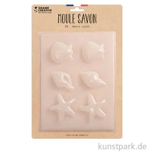 Echt Gießform - Maritim, 6 Motive, je 60 x 60 mm