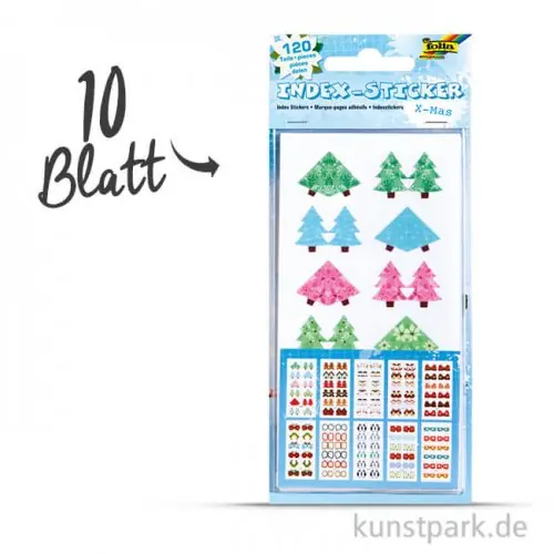 Index-Sticker - X-Mas, 7,5x15 cm, 10 Blatt sortiert Neuheit