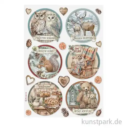 Stamperia Reispapier - The Owl's House 6 Rounds, DIN A4 Mega-Angebot