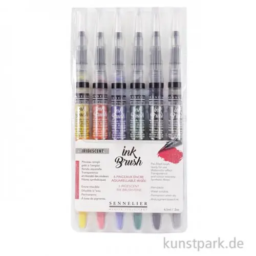 Direkt Vom Hersteller Sennelier Ink Brush Pen Iridescent Colours Set mit 6 Stiften