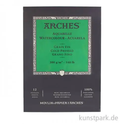 Nur Für Kurze Zeit ARCHES Aquarellpapier fein, 12 Blatt, 300g
