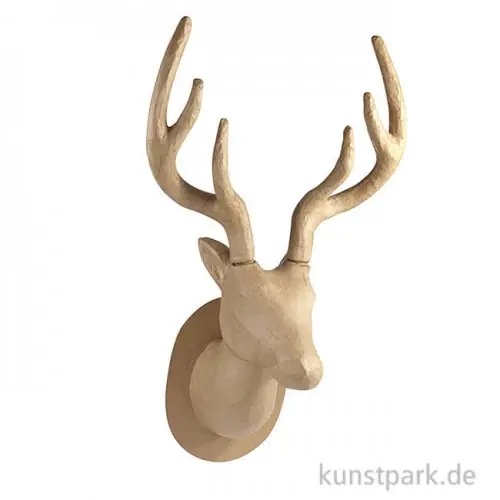 Pappmaché - Hirsch Trophäe, groß Garantierte Lieferung